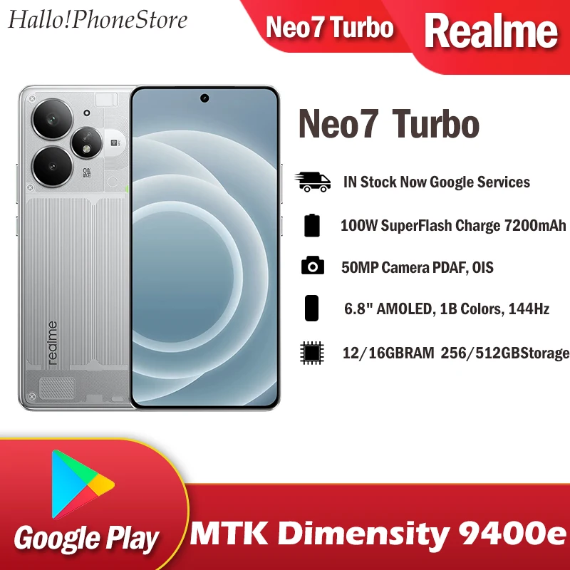 【新品】Realme Neo7 Turbo 12/256GB グローバルROM Realme Neo7 Turbo debuts as cutting-edge 144Hz Android flagship