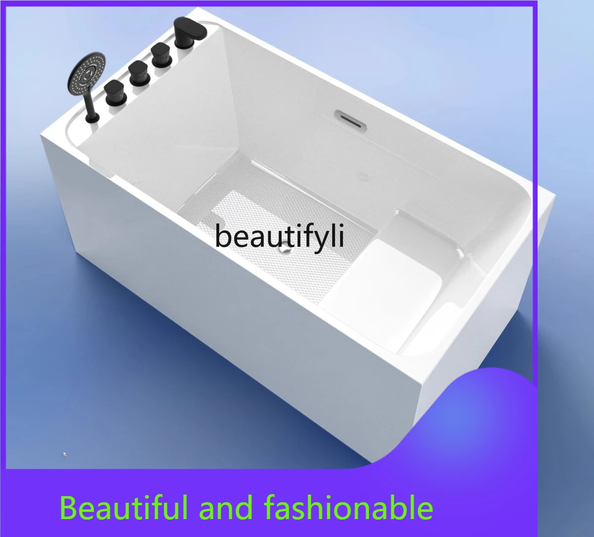 

Bathroom Japanese deep bubble, acrylic independent sitting square household, bathtub