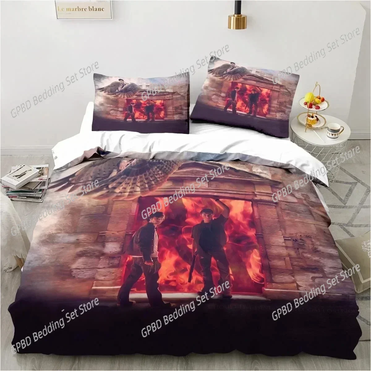 

Luxury New Supernatural Logo Comfortable Duvet Quilt Cover Pillowcase Bedding Set Children Bedroom Decoration Home Textile