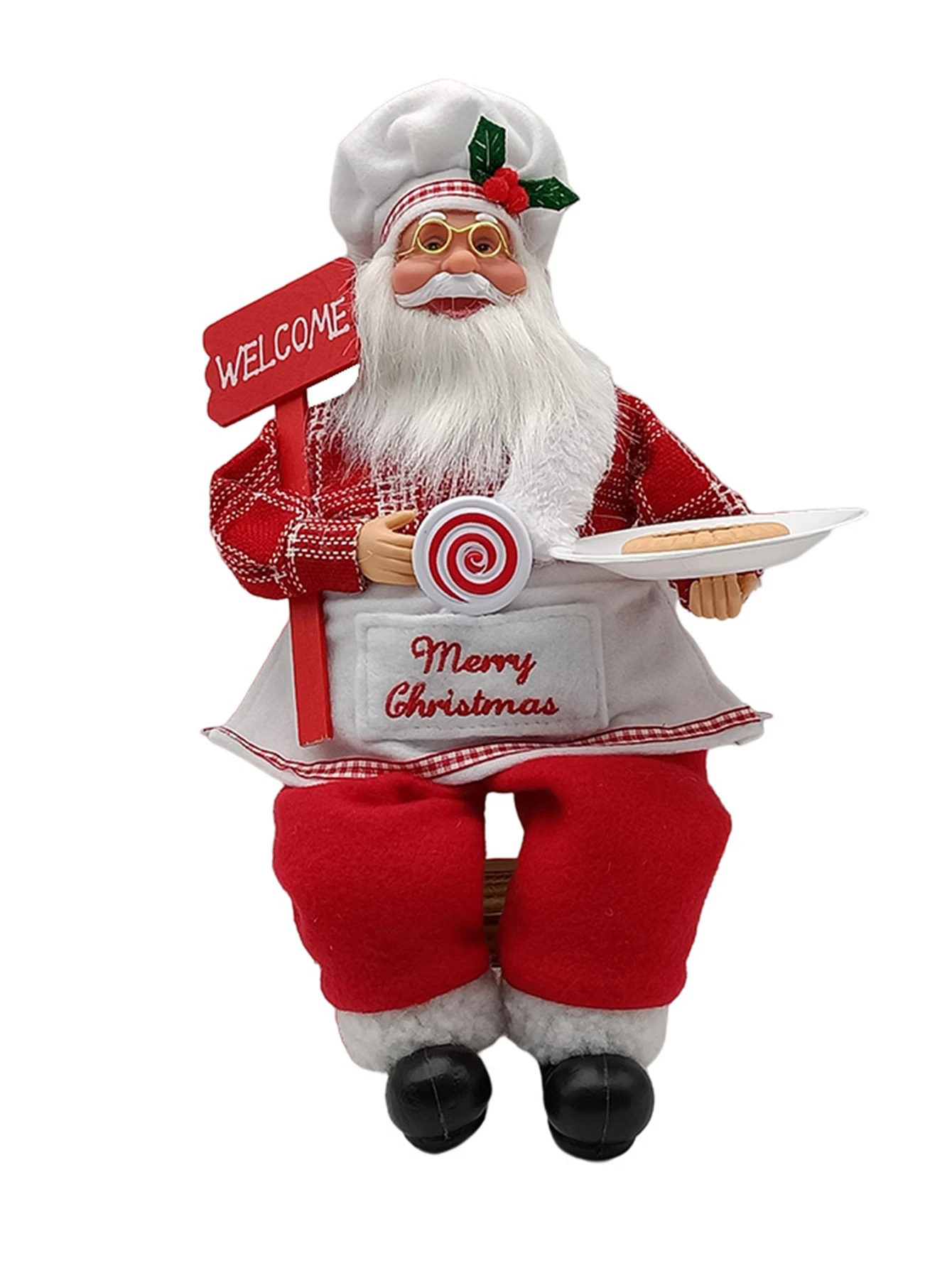 Santa Claus Ornament New Sitting Posture Santa Claus Doll Christmas Party Home Decoration Children's Toy Gift Decor