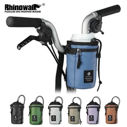Rhinowalk Bicycle Water Bottle Bag 1.6L Cycling Handlebar Bag Portable Bike Front Bag Fit Brompton Riding Touring Pack 1PC