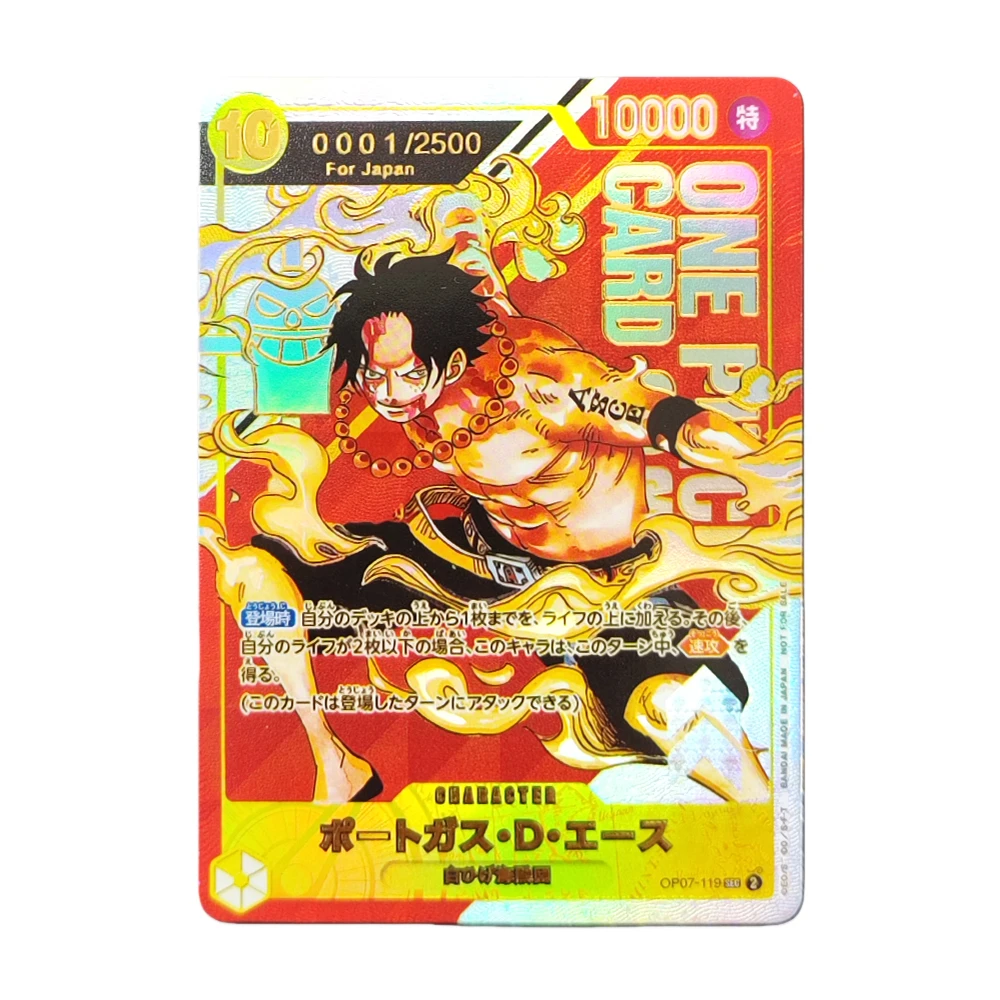 Tarjeta Proxy de una pieza Portgas D Ace OP07-119 batalla insignia japonesa nueva colección de números de serie tarjeta de Anime OTCG