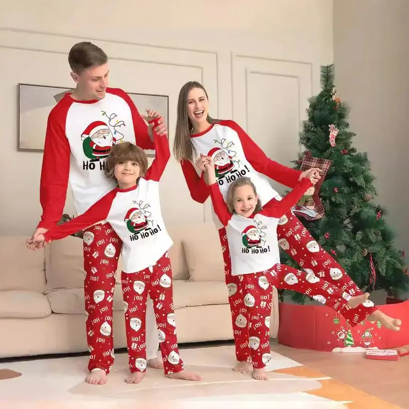 

Christmas Family Matching Parent-Child Outfits Sets Cartoon Print Pajamas Mother Kids Baby Xmas Family Look Sleepwear Pyjamas