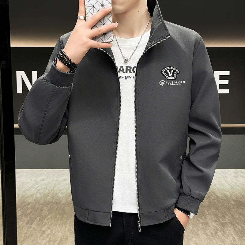 Giacca da uomo di fascia alta autunno 2025 nuovo cappotto di moda bello casual colletto alla coreana giacche abbigliamento da uomo taglia M-5XL