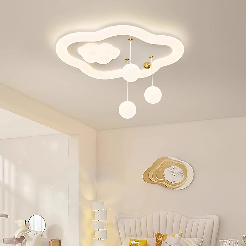 Children's Room Cloud Ceiling Lights LED Cloud Bubble Ball Light Modern Warm Baby Room Nursery Girl Boy Bedroom Ceiling Lamps