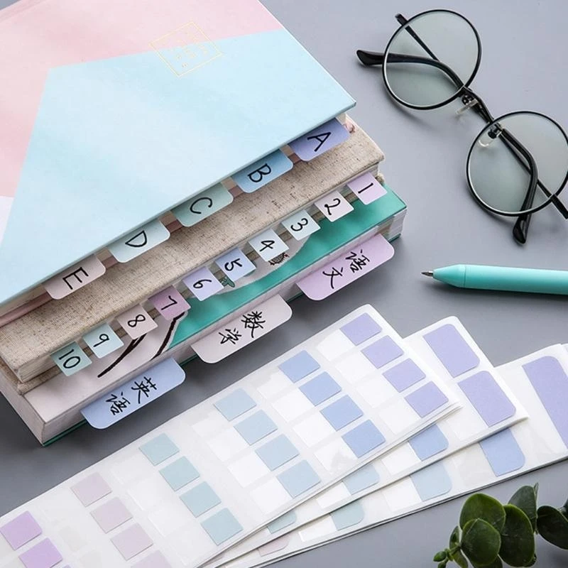 090F Ghi chú túi nhãn dán nhãn màu Dấu hiệu Dấu trang