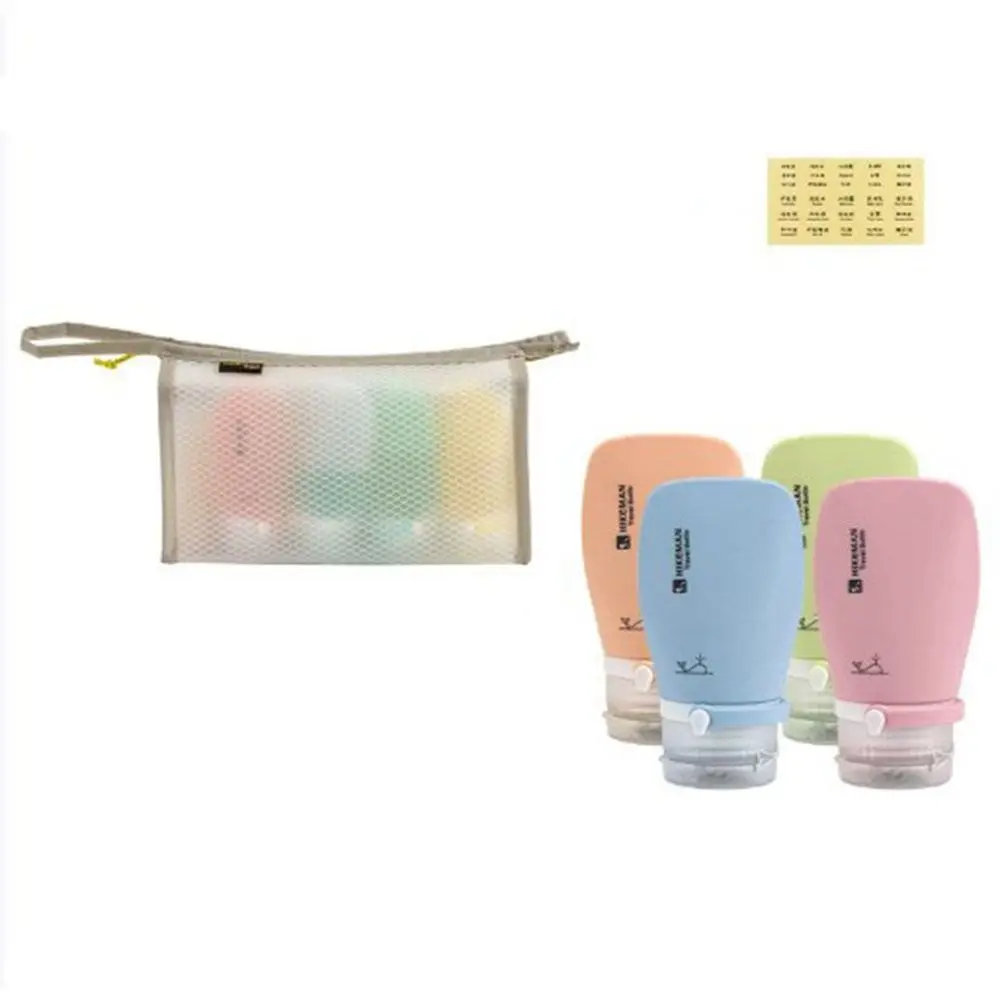 Nouveau cosmétiques portables Camping voyage bouteille fendue 60ml en plastique anti-fuite bouteille rechargeable liquide cosmétiques bouteilles à presser
