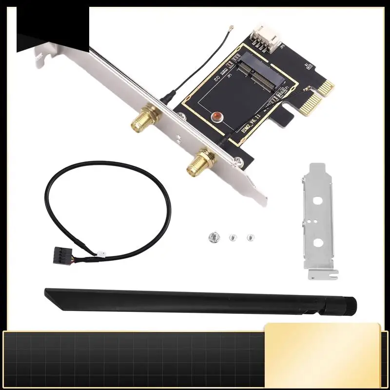

N33R-PCIE Wifi Card Adapter Featuring 2X External Antennas For Enhanced For Wireless Connectivity Network Performance