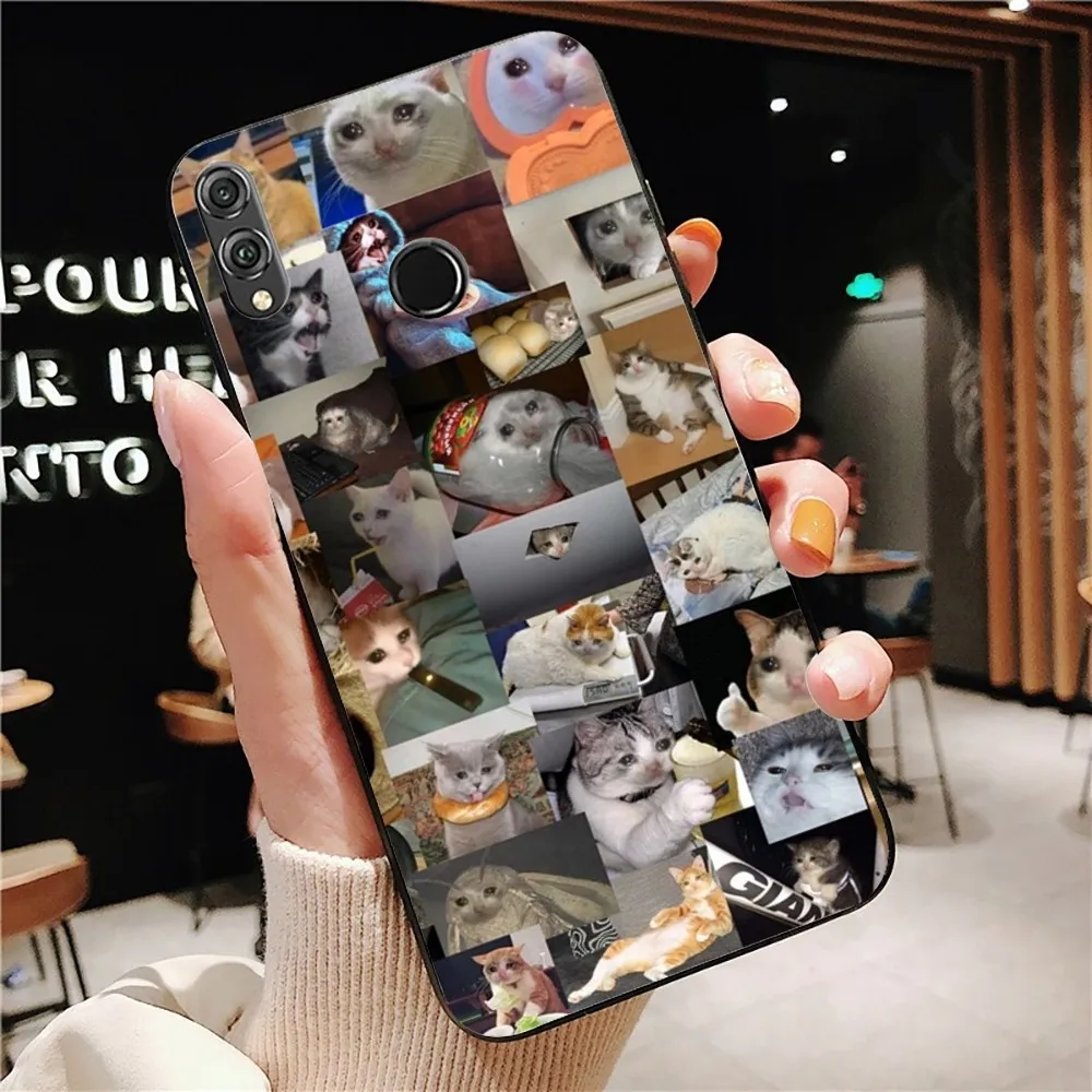 Crying Cat Memes Phone Case For Huawei Honor 10 lite 9 20 7A pro 9X 30 50 60 70 pro plus