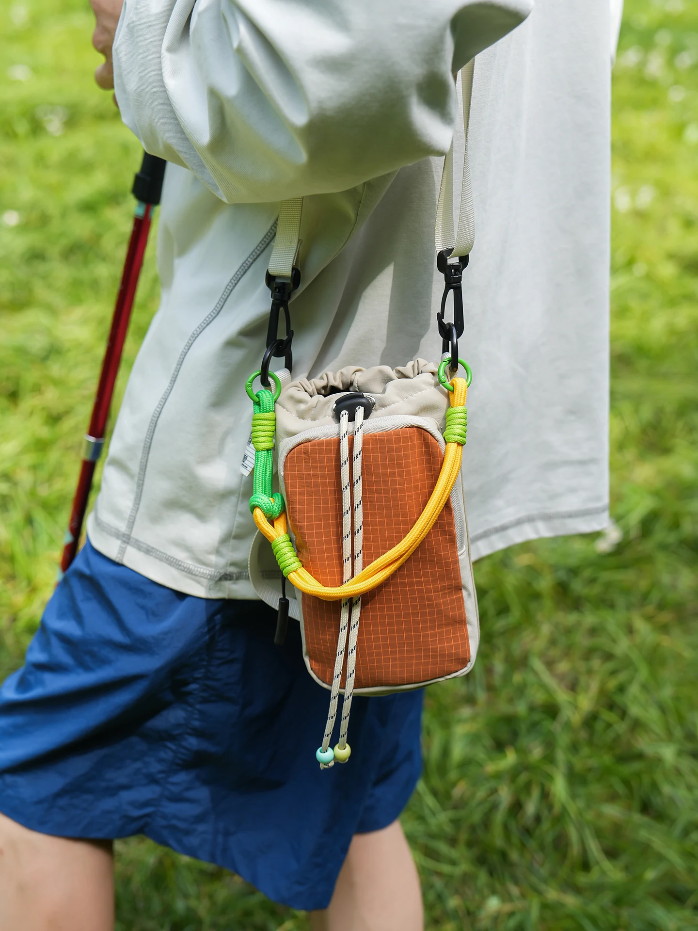 2026 New Outdoor Sports Mobile Phone Cup Bag Drawstring Single Shoulder Slant Carry Handy Handheld Water Bottle Bag