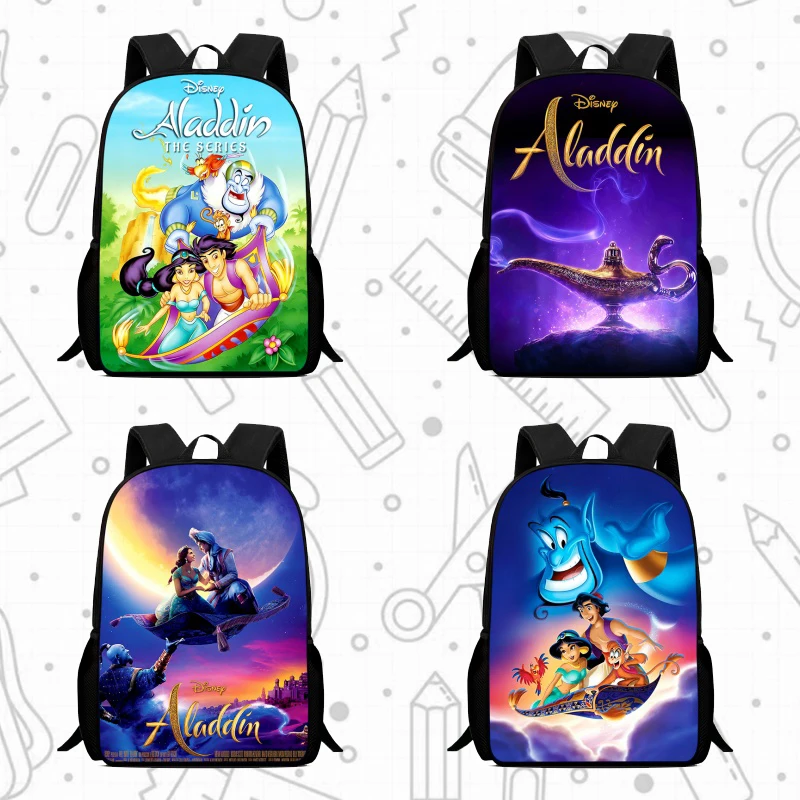 

Disney School Backpack,Cartoon Aladdin School Bags for Girls Boys,Durable &Light Weight Kids Backpack for Kindergarteen