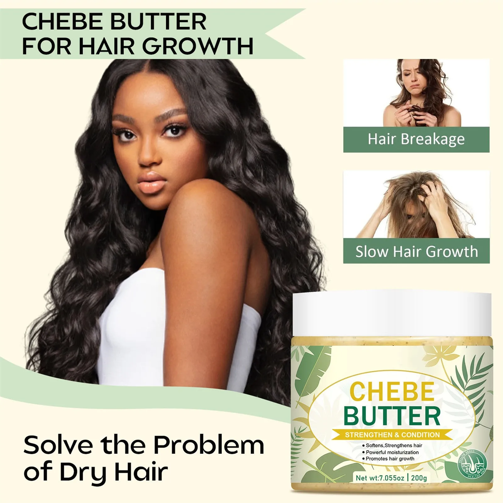 2024 New Chebe Butter Hair Mask 200g Moisturizing Strengthening Scalp Hair Mask Deep Repairing Dry Hair