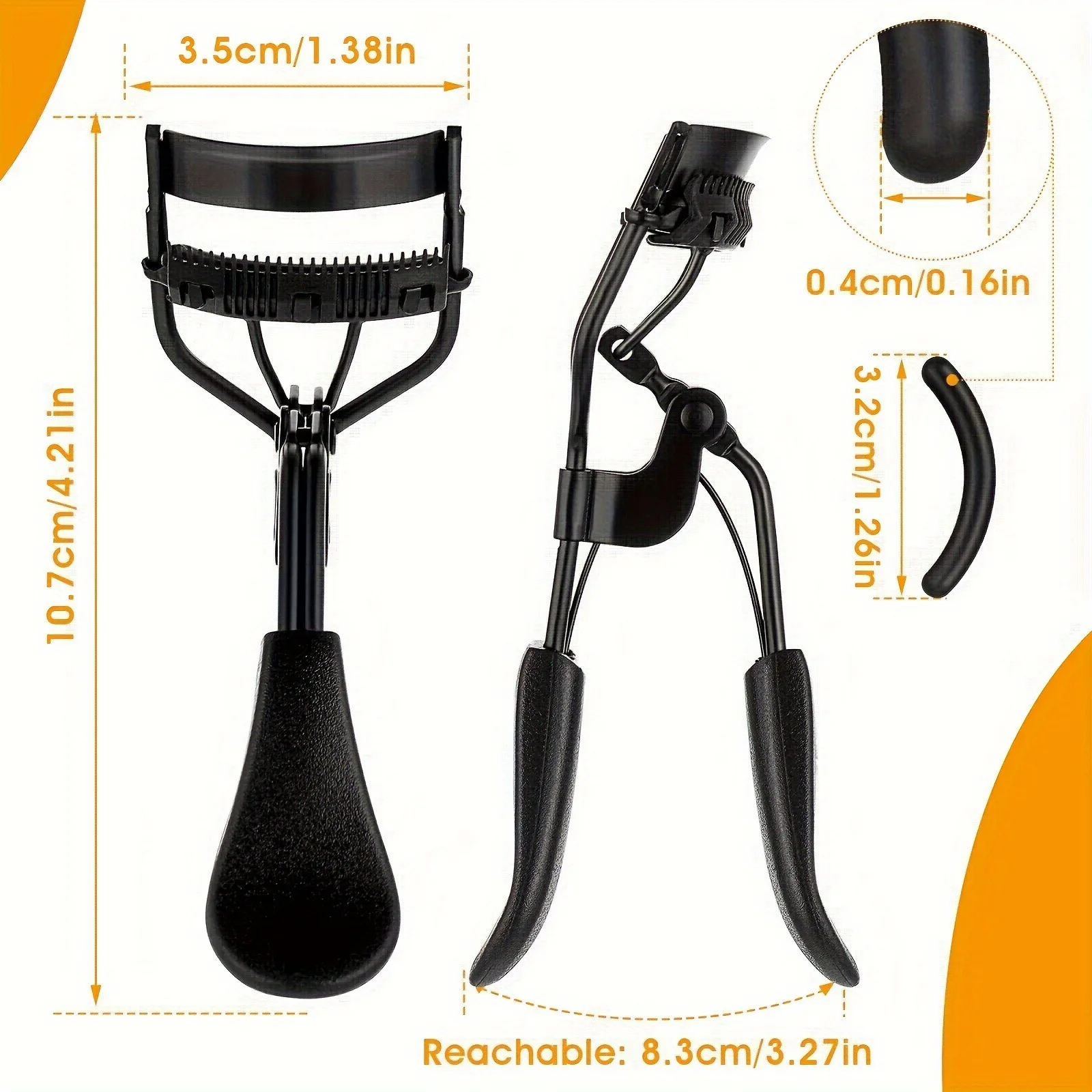 Ensemble de recourbe-cils avec tampons de remplacement pour femmes, pincettes à friser, Clips, baguettes de Mascara, brosse, outil de maquillage, 7/15 pièces