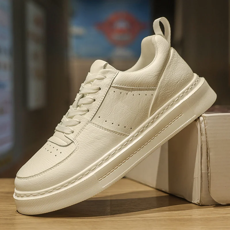 

2025 Men's Spring/Autumn Viral Chunky Sneakers - Hong Kong Style Trendy Casual Shoes, Height-Boosting for Students & Skaters