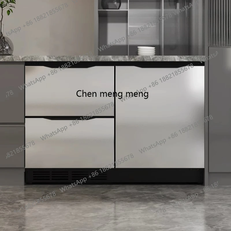 

embedded horizontal cabinet, three doors, air-cooled frequency conversion drawer, hidden refrigerator under the low counter