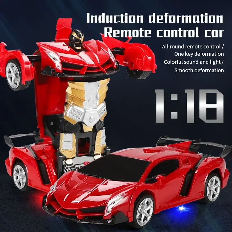 

RC Transformation Car Electric Robot Drifting Vehicle Boys Toy 360°Rotating Remote Control Deformation Sports Model Car for Kids