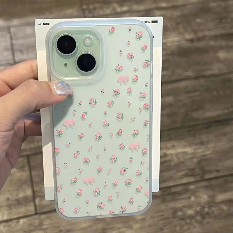 

SEIRASSIM матовый чехол для телефона с милым цветком для iphone 16 pro max 15 plus 14 13 11 силиконовый чехол для iphone 12 pro xr xs x 7 p 8 se3