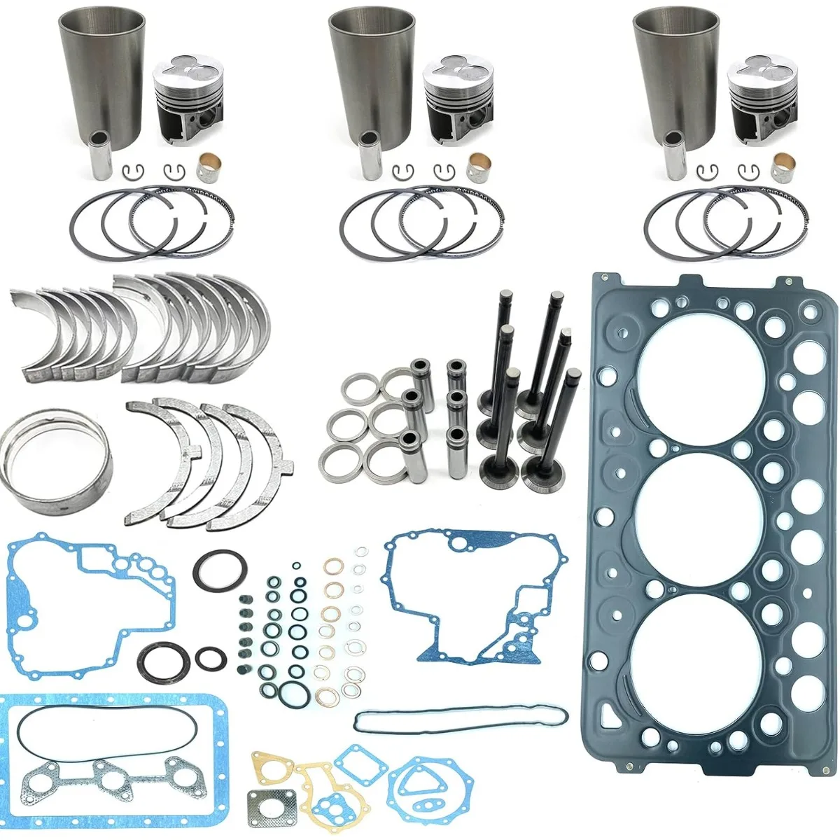 

Overhaul Rebuild Kit For Kubota D722 Engine B7300HSD B7400HSD BX1800D BX1850D Bobcat 316 320 322 323 Repair Parts Cylinder liner