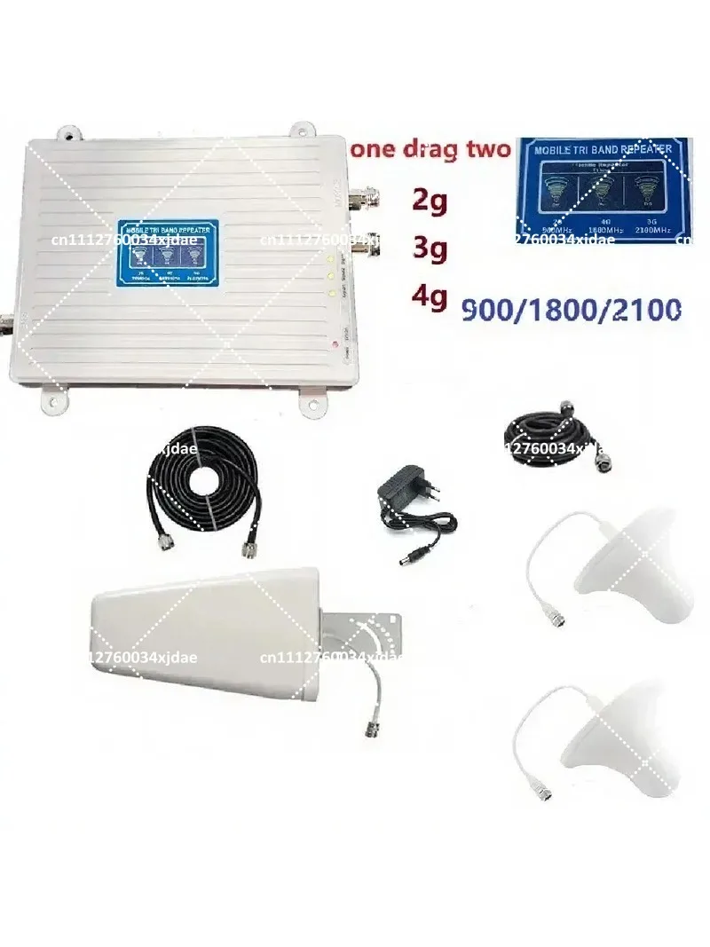 2G 3G 4G Signal Booster Repeater 900MHz 1800MHz 2100MHz Cellular Amplifier for Home Coverage