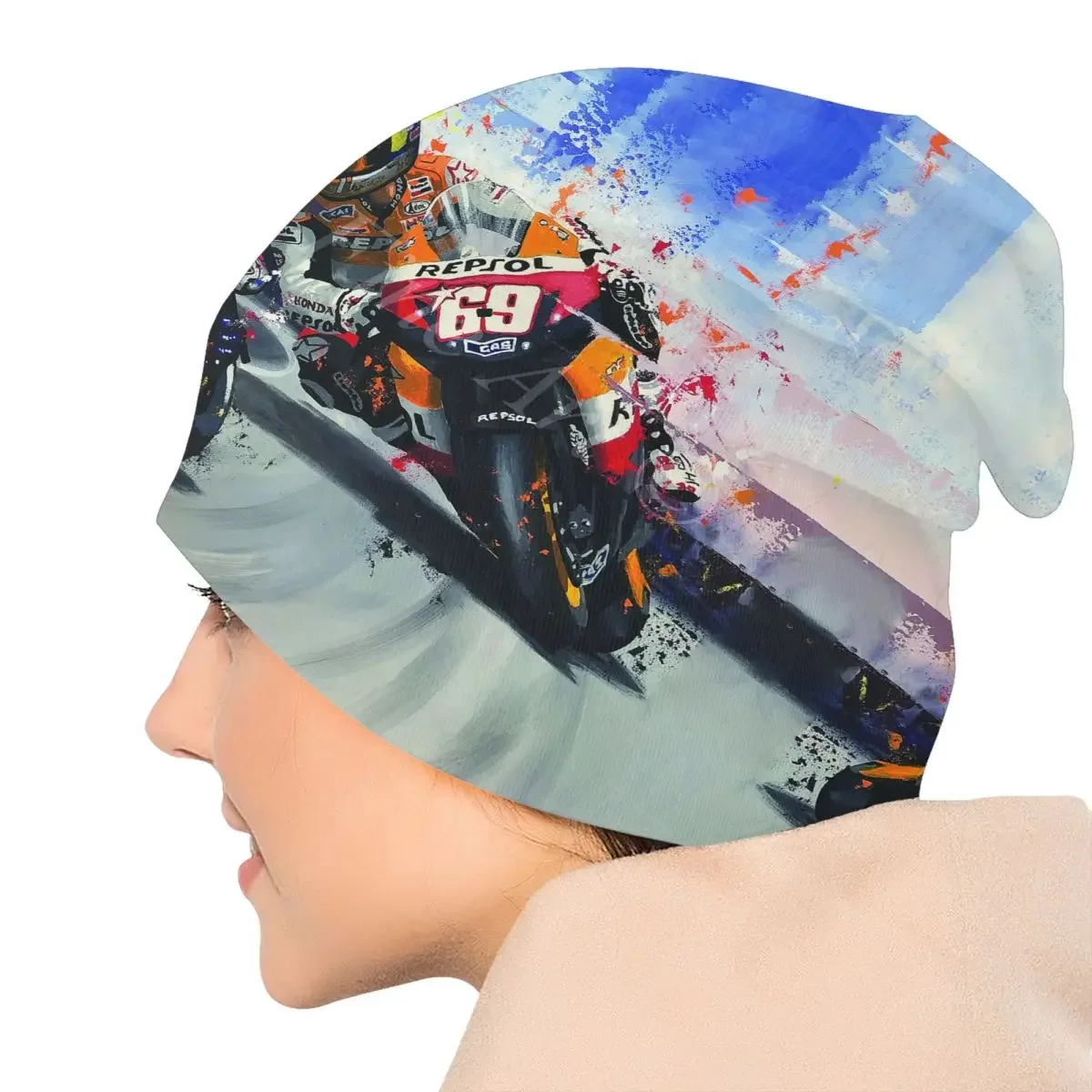 Motorcycle Racing Rossis Skullies Beanies Caps Unisex Winter Warm Knitted Hat Men Women Cool Adult Bonnet Hats Outdoor Ski Cap image 5