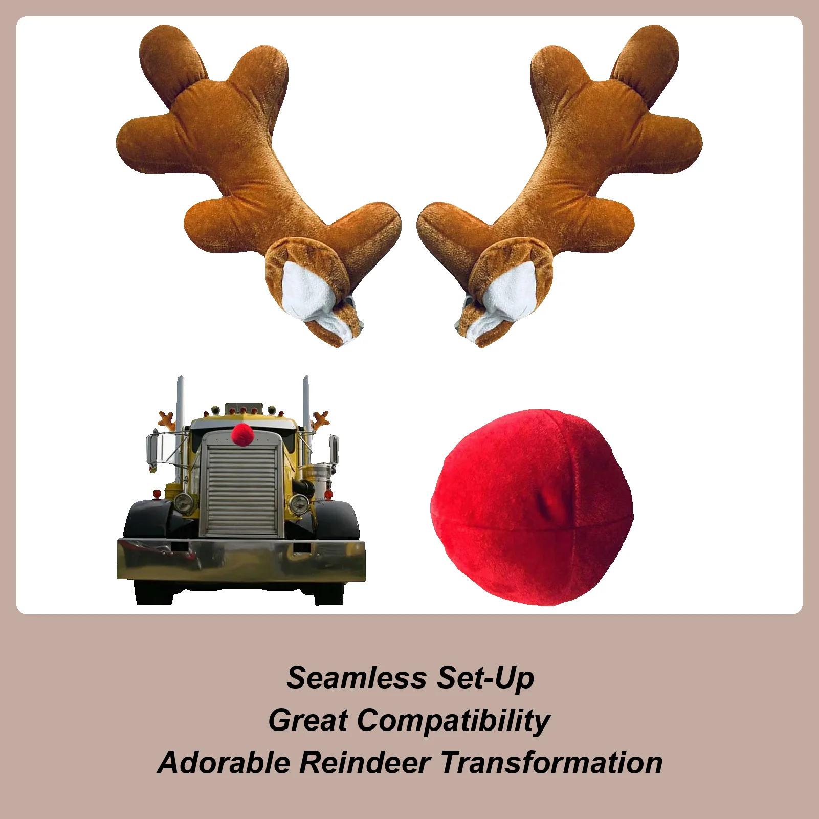 

Car Christmas Reindeer Antler Decorations Cotton Christmas Decorations Antlers Decor Festive Cute Ornament For Party Vehicle