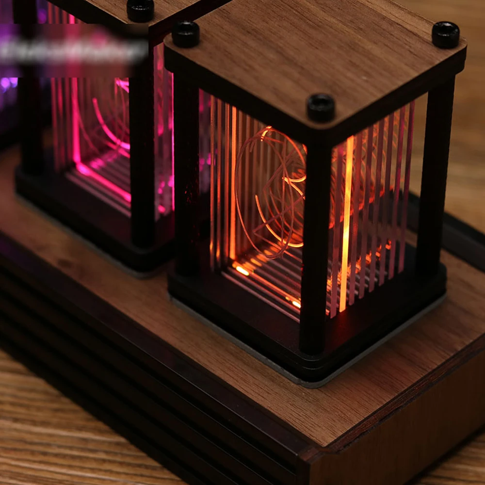 RGB light tube clock, A time machine DIY kit LED desktop creative decoration, boyfriend gift