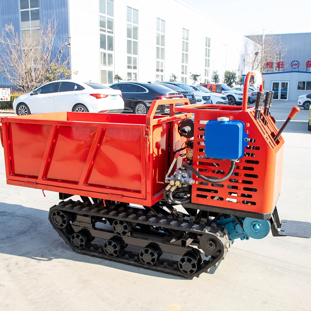 HW1000SL Self Loading Mini Dumper Mining Crawler Transporter Dumper Farm Use Customized