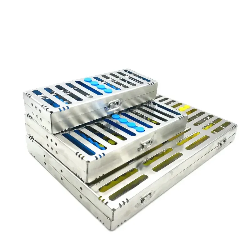 

1pc Dental Sterilization Rack Surgical Autoclavable Sterilization Box Dental Cassette Disinfection Tray Dentist Tools