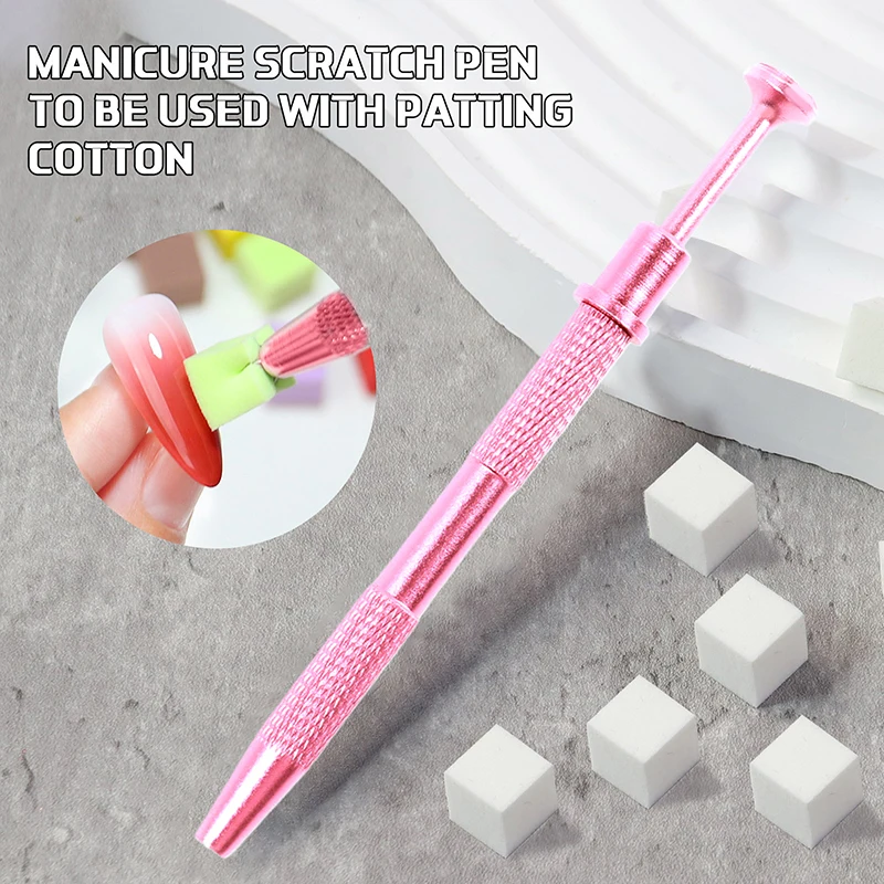 1PC Nail Art Sponge Soft Sponges Gradient Nail Art Stamper Tools Fade Color Manicure Dotting Pen Polish Nail Sponge Gripper Tool