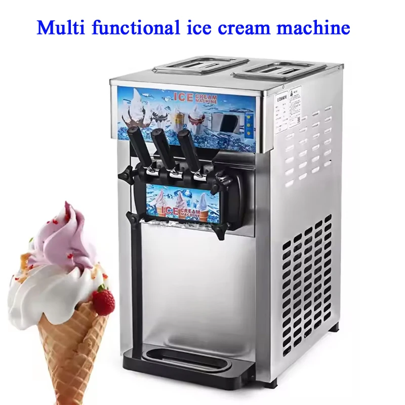 

Commercial Soft Ice Cream Maker Single-Flavor Benchtop 1200W Countertop Vending Machine For Business Snacks Drinks