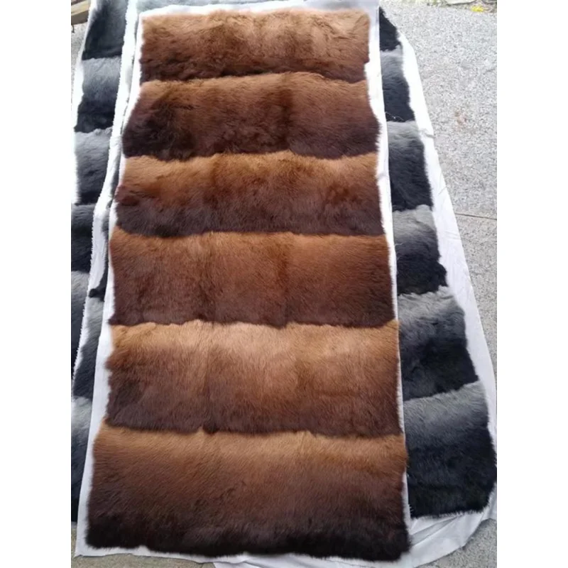 

Коврик из кроличьего меха, ткани для одежды, сращенный мех, встроенный в кожа, меховая кожаная подушка для дивана, подкладка для одежды