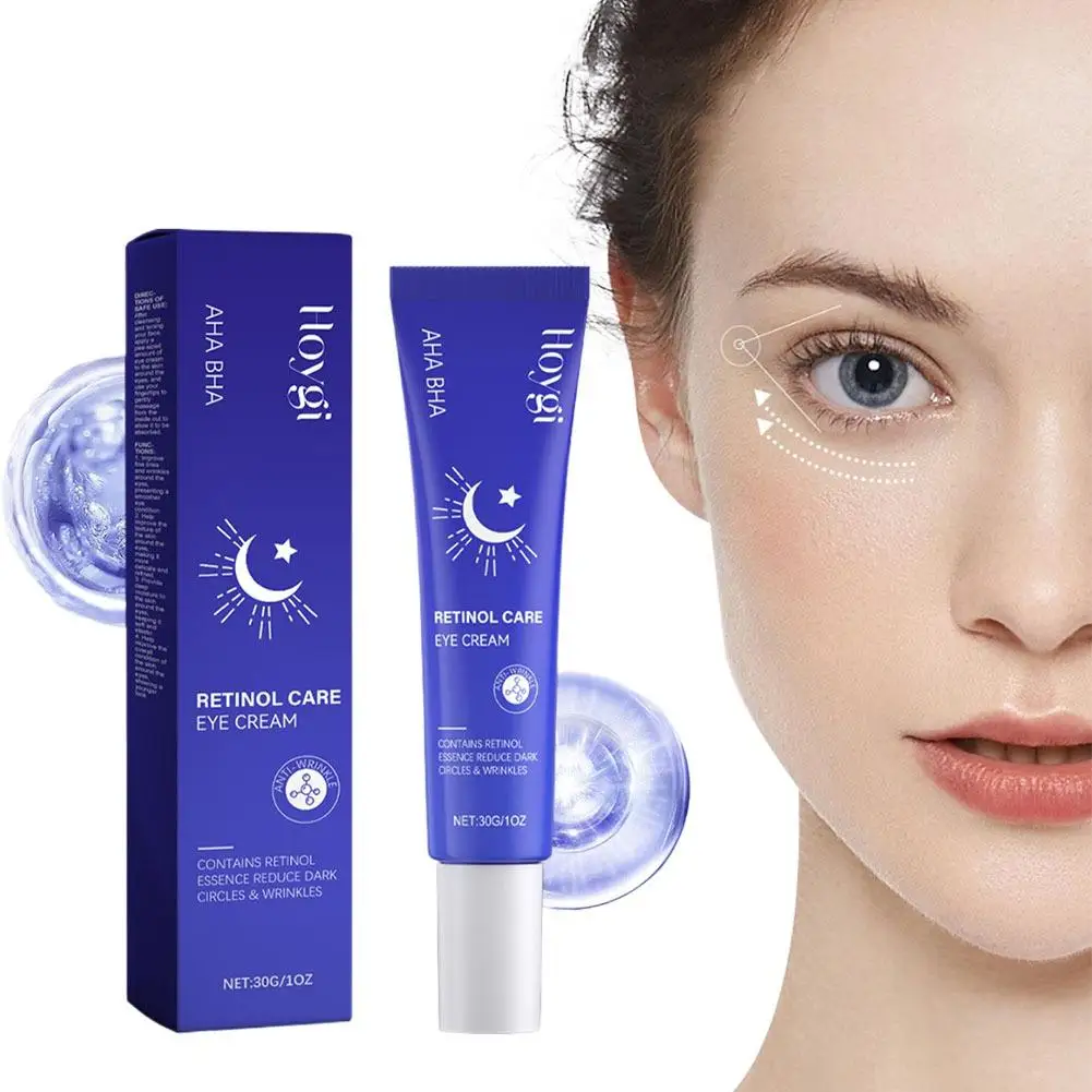 30g Hoygi Retinol Care Eye Cream with AHA BHA -Reduces Dark Circles & Wrinkles Retinol Essence Eye Treatment for All Skin Types