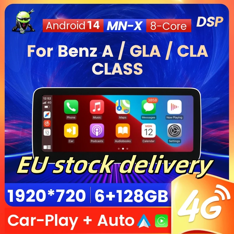 NaviFly Autoradio-Multimedia-Player für Mercedes Benz A-Klasse W176 GLA CLA X156 C117 NTG 4,5 5.0 Wireless CarPlay Android Auto