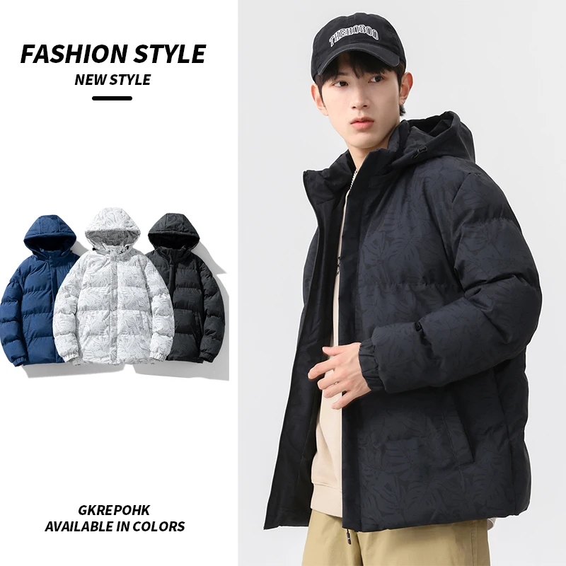 معطف رجالي من Sli ort Thiened من القطن Jaet أنيق من القطن للخريف والشتاء وصل حديثًا معطف شبابي للرجال