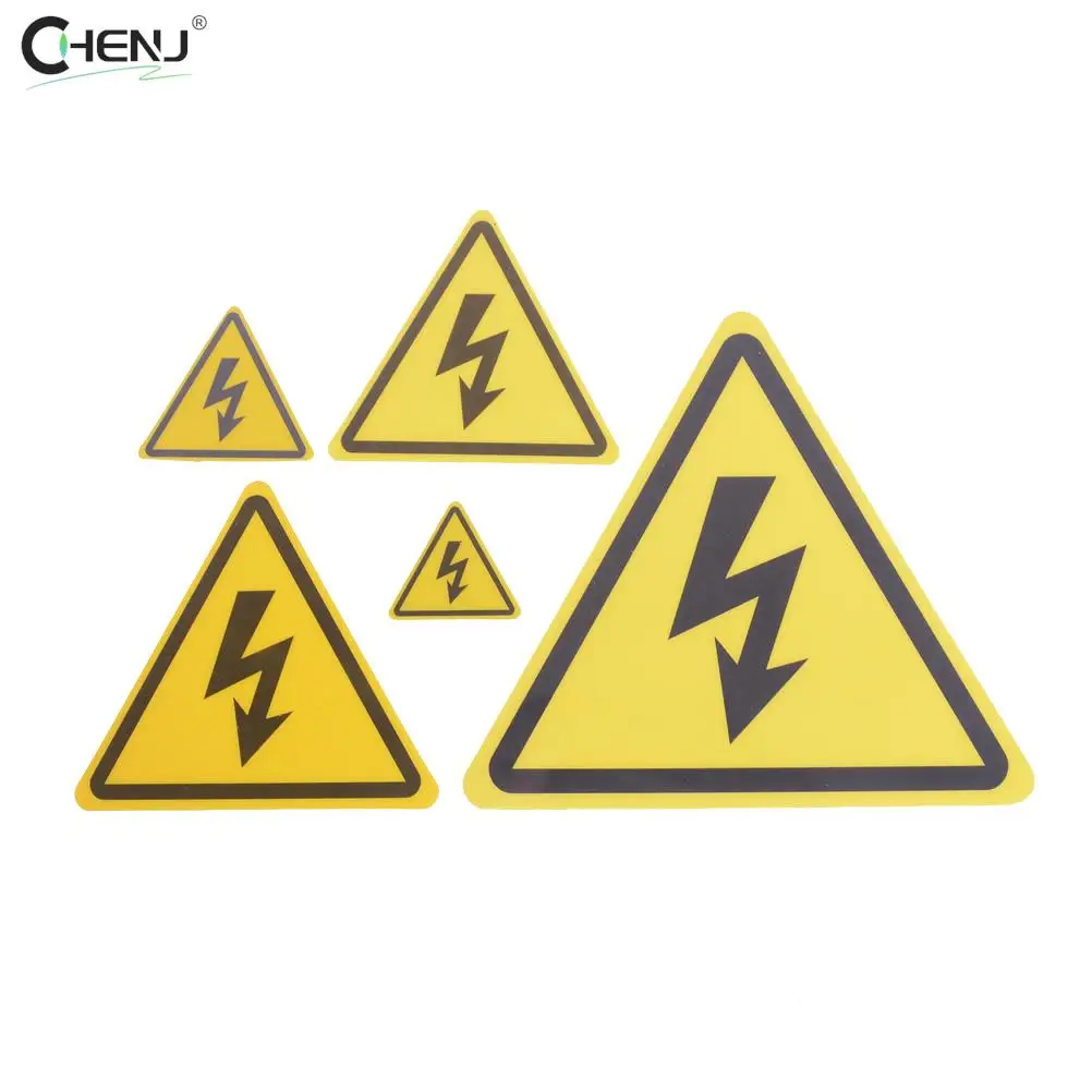 New 2PCS High Quality Danger High Voltage Electric Warning Safety Label Sign Decal Sticker