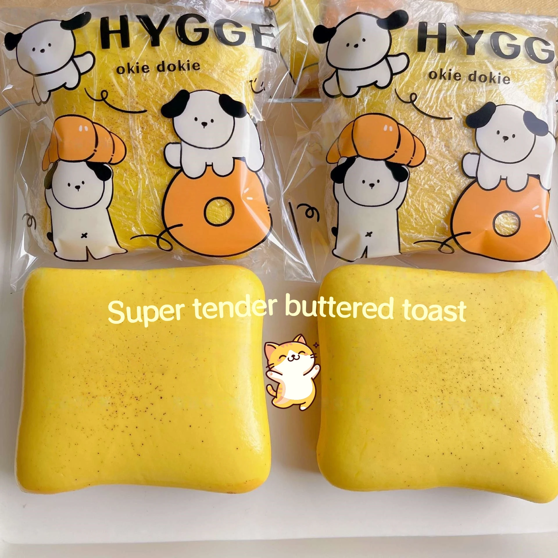 Sticky Toast Cake Stress Langzaam Stijgende Speelgoed Squishy Brood Zintuiglijke Kalmerende Fidget Speelgoed Voor Volwassen Kinderen Geschenken Kerst Verjaardag