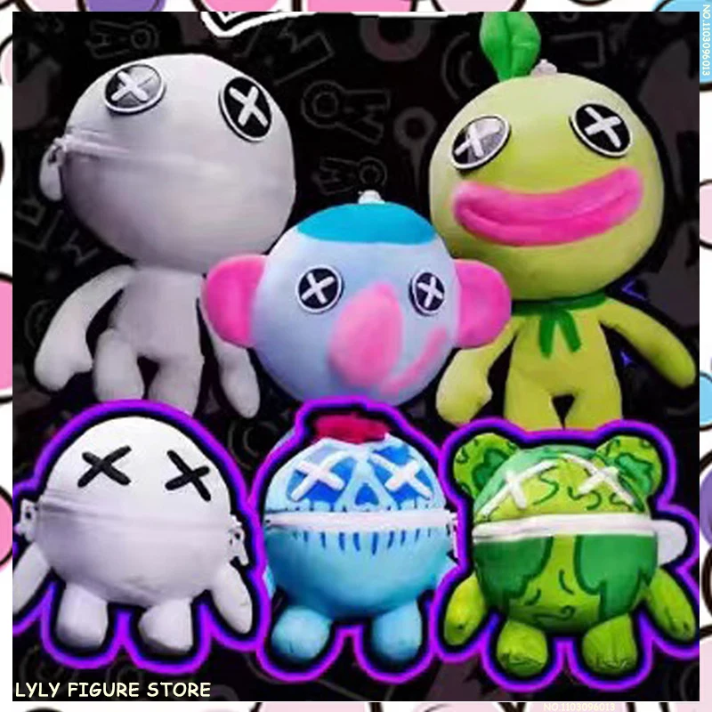 

2026New horror game 5 peripheral clown plush toys holiday gift cute purple long haired girl doll