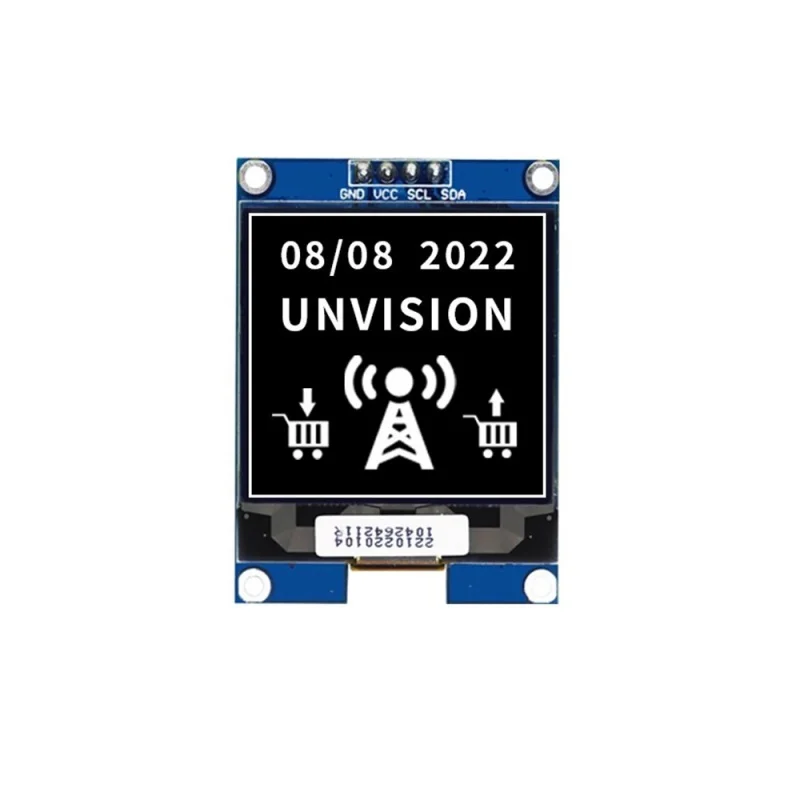 1.5 inch IIC I2C 4Pin 128*128 COG SH1107 Drive White LCD Display Low Power 3V-5V