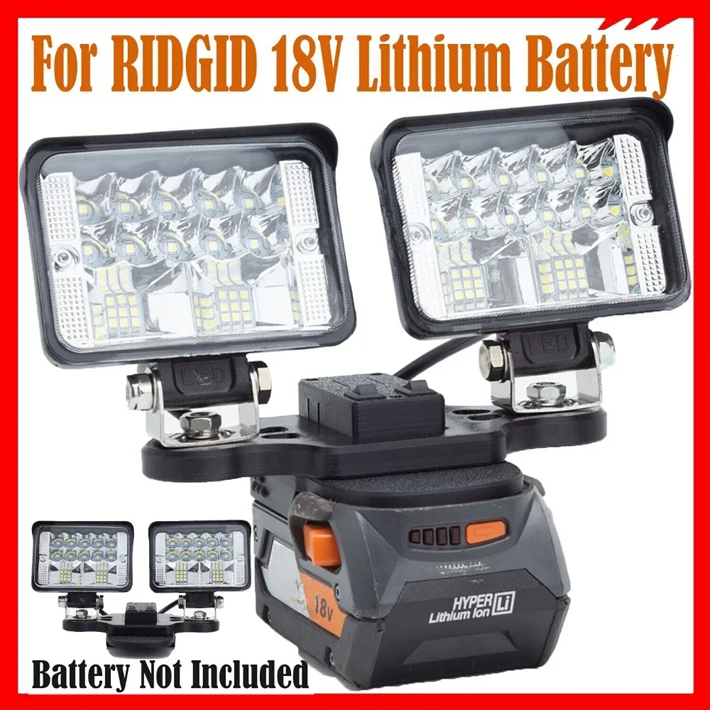 LED Work Light For RIDGID AEG 18V Lithium Battery with USB Fast Charging Portable light for travel and fishing (NO Battery)