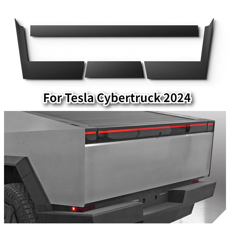 For Tesla Cybertruck 2024 Rear Bumper Protection Pad TPE Rear Bucket Cover Protective Strip Scratch-resistant Car Accessories