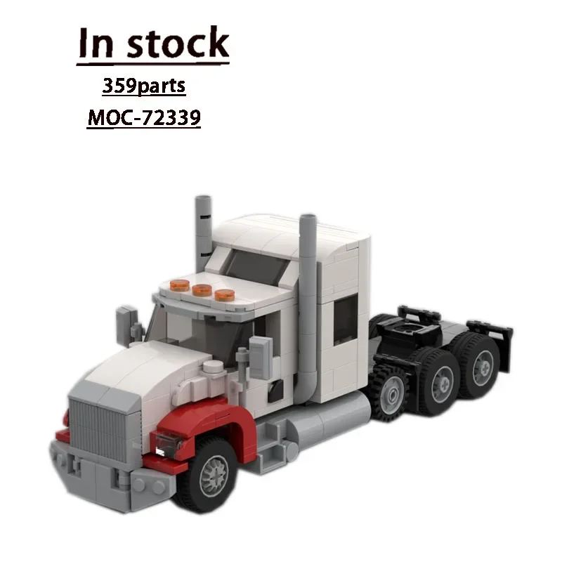 子供用セミトラックビルディングブロック,MOC-72339パーツ,教育玩具,クリスマスプレゼント,359 t800