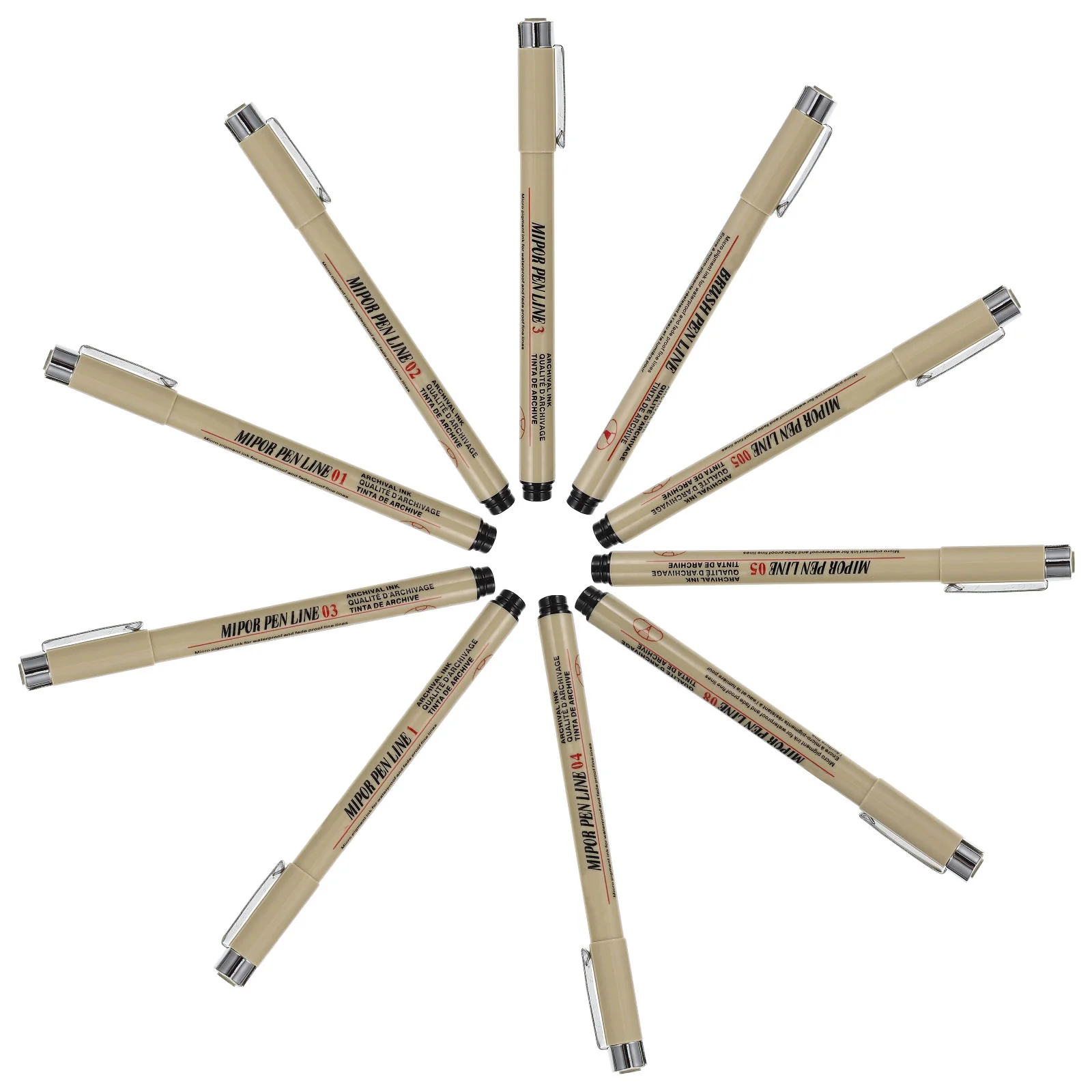 

10pcs Waterproof Hook Pen Liner Extra Art Pens Fountain Durable Drawing Household Multi Function