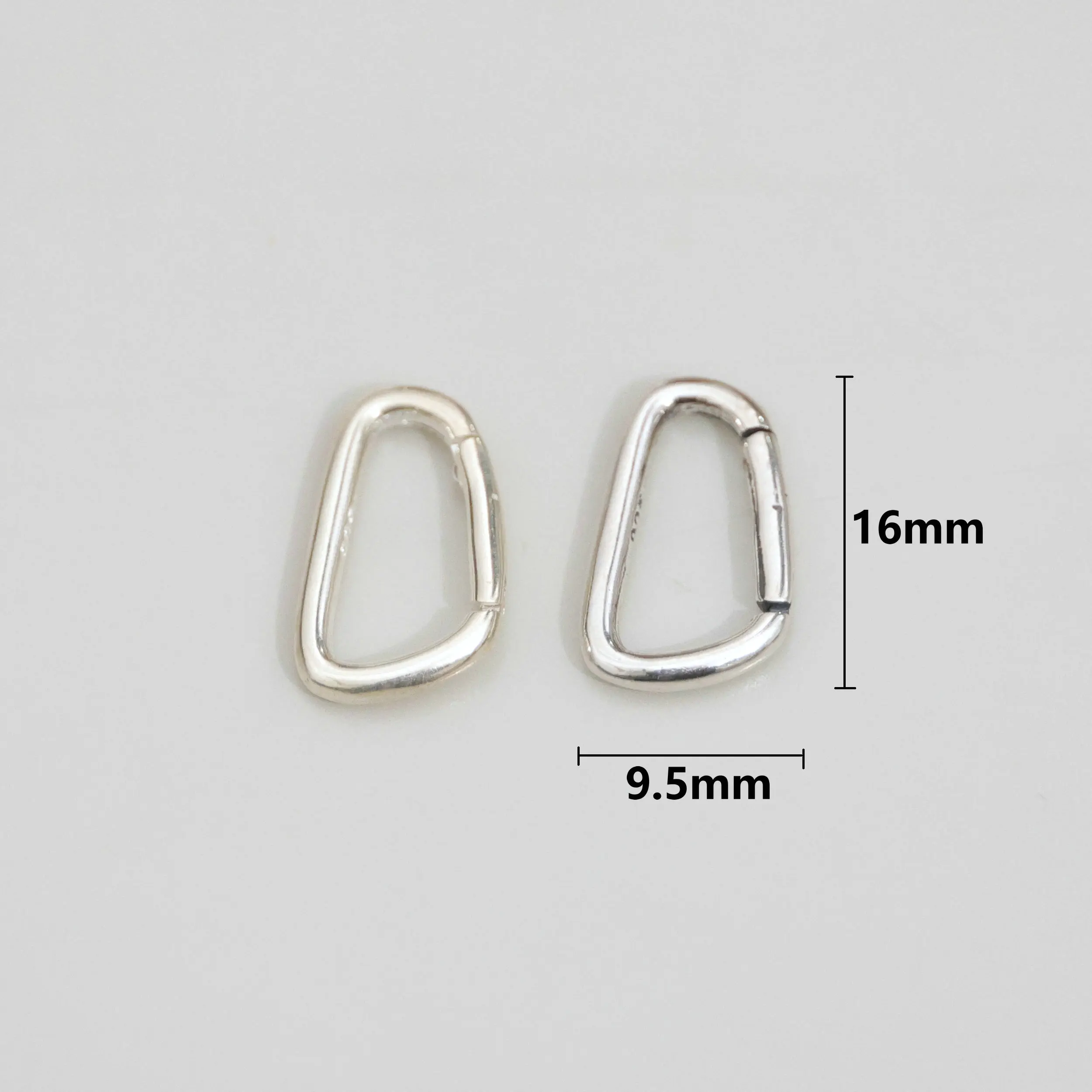 1PC 100% Solid 925 Sterling Silver Triangle Snap Hook for DIY  Jewelry Finding  Jewelry Accessories