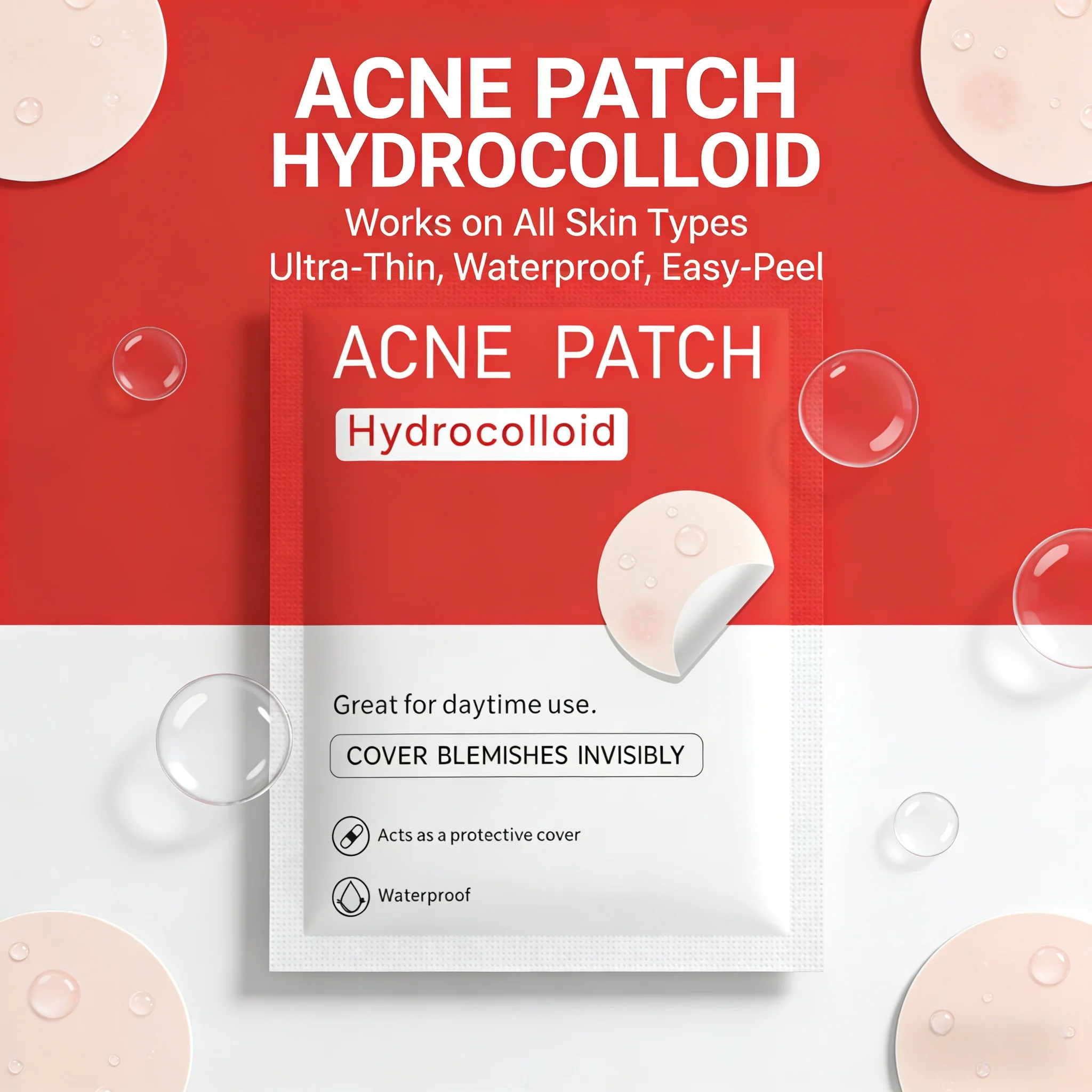 380/760pcs Round & Nude Acne Patches, Hydrocolloid Stickers, Covers Pimples & Blemishes, Gentle, Invisible, Travel Ready image 6