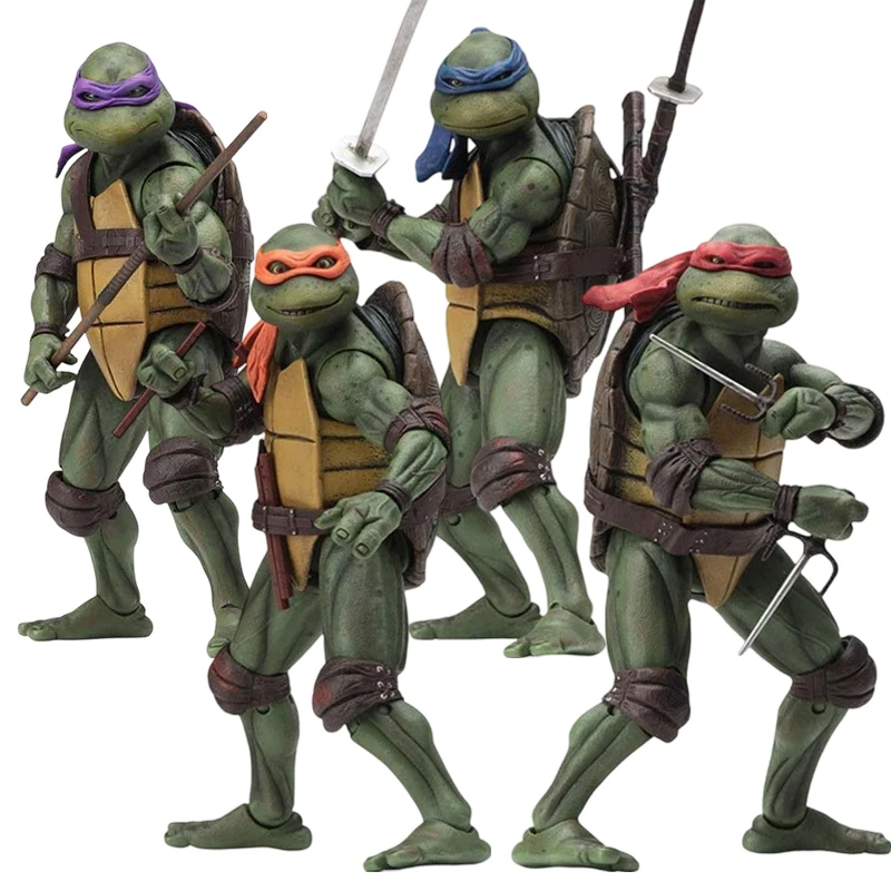 Figura de Acción Coleccionable de 7 Pulgadas de las Tortugas Ninja, Versión de la Película de 1990, Edición Limitada, Juguete de Regalo para Niños