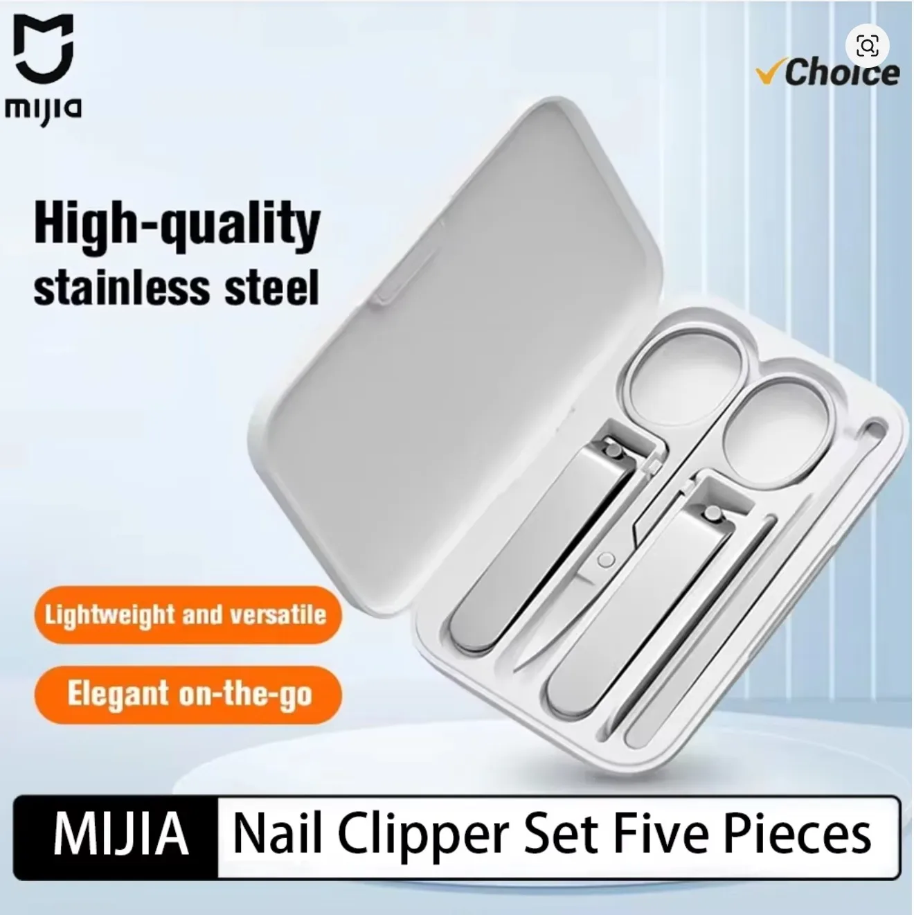 Xiaomi 5 in 1 Mijia Nail Clippers Tool Set Pedicure Care Clipper Earpick Nail File Professional Beauty Tools Nail Cutter Trimmer