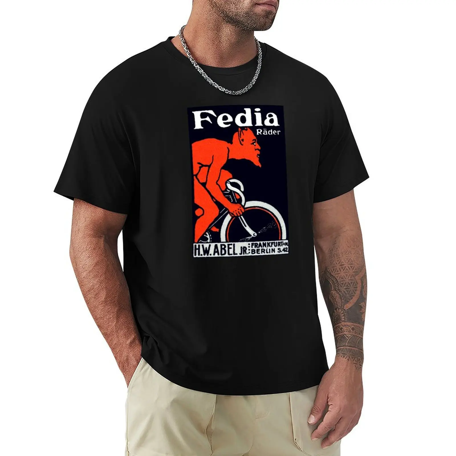 

1920 Devil riding his Bicycle T-Shirt Daily Wear Print T-Shirt