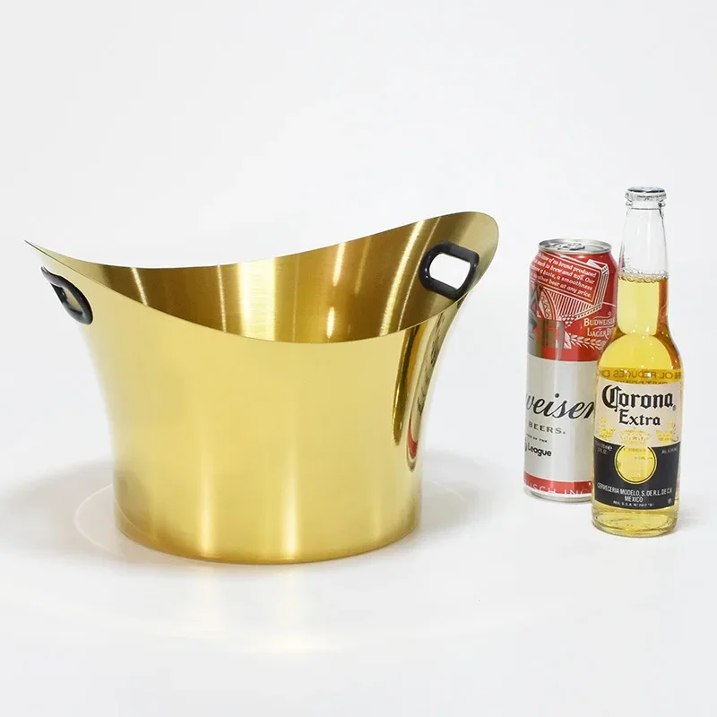 

9L Stainless Steel Ice Bucket with Lid, Double Walled Insulated Cooler for Wine, Beer and Champagne at Beach Parties or Wedding