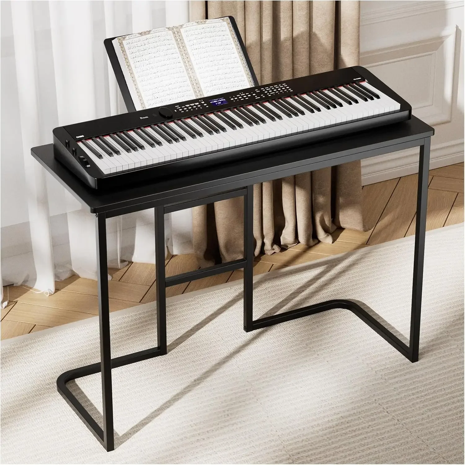 Piano Keyboard Stand, Keyboard Stands for Kids and Adults - Compatible with 54-88 Key Electric Pianos, Sturdy Yamaha Keyboard