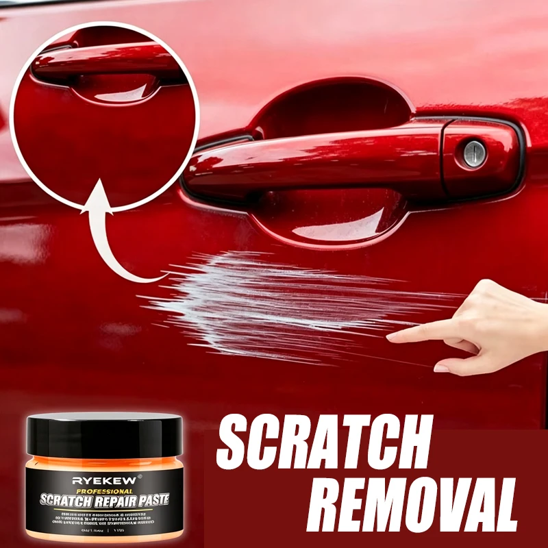 Ryekew Scratch Remover Wax 30g, Car Polish Restorer for Light Scratches & Swirls, Quick Repair Kit